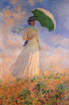 尅勞德 莫奈 Woman with a Parasol, Facing Right